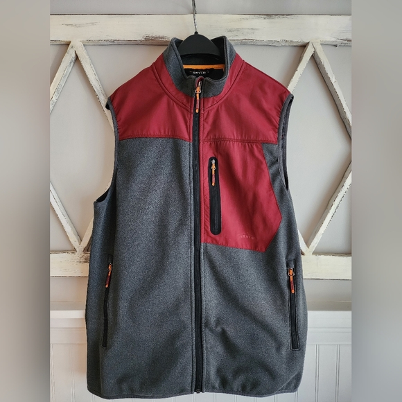 Orvis Tech Softshell Vest-red And Grey Size Medium Outdoor...